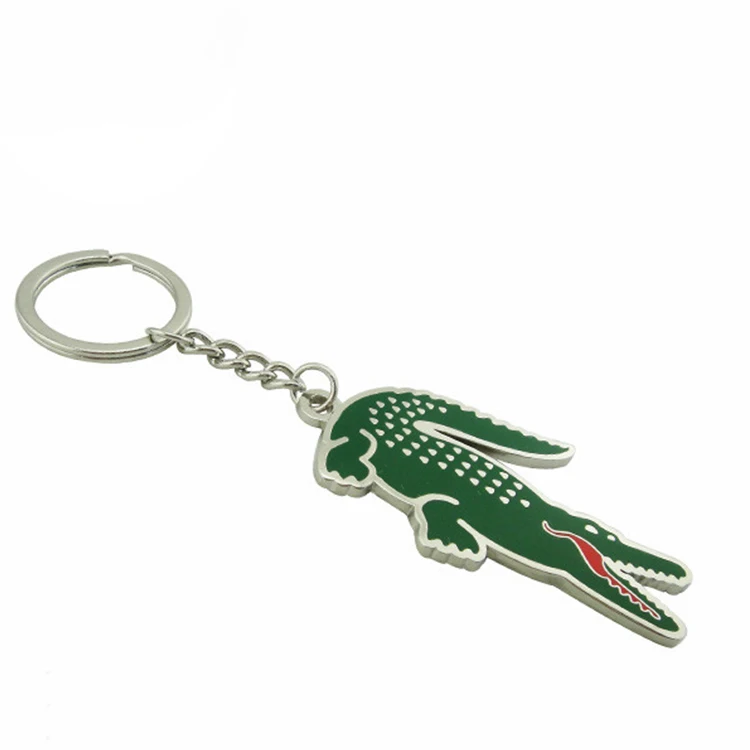Custom Metal Printing Animal crocodile Shape Keychain