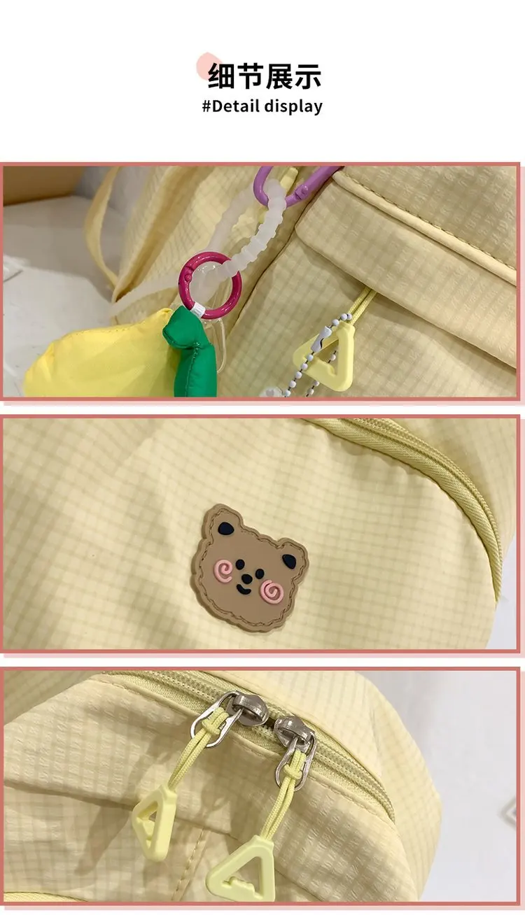Modischer Cartoon Bär Schulrucksack Für Mädchen Mit Reißverschluss_voghion.com