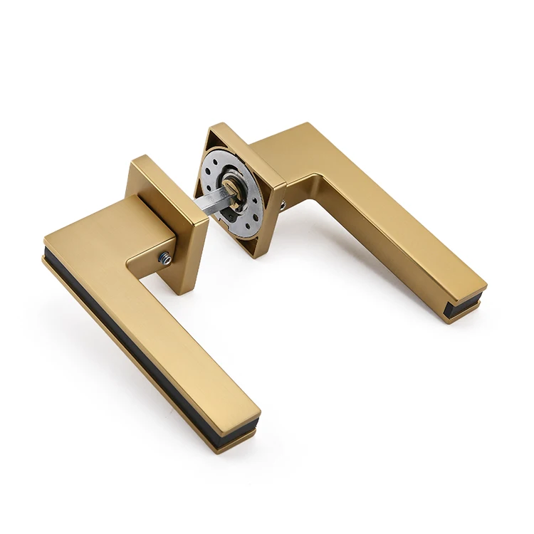 Factory High European Modern Style Interior Zinc Alloy  Luxury Gold Internal Door Handles