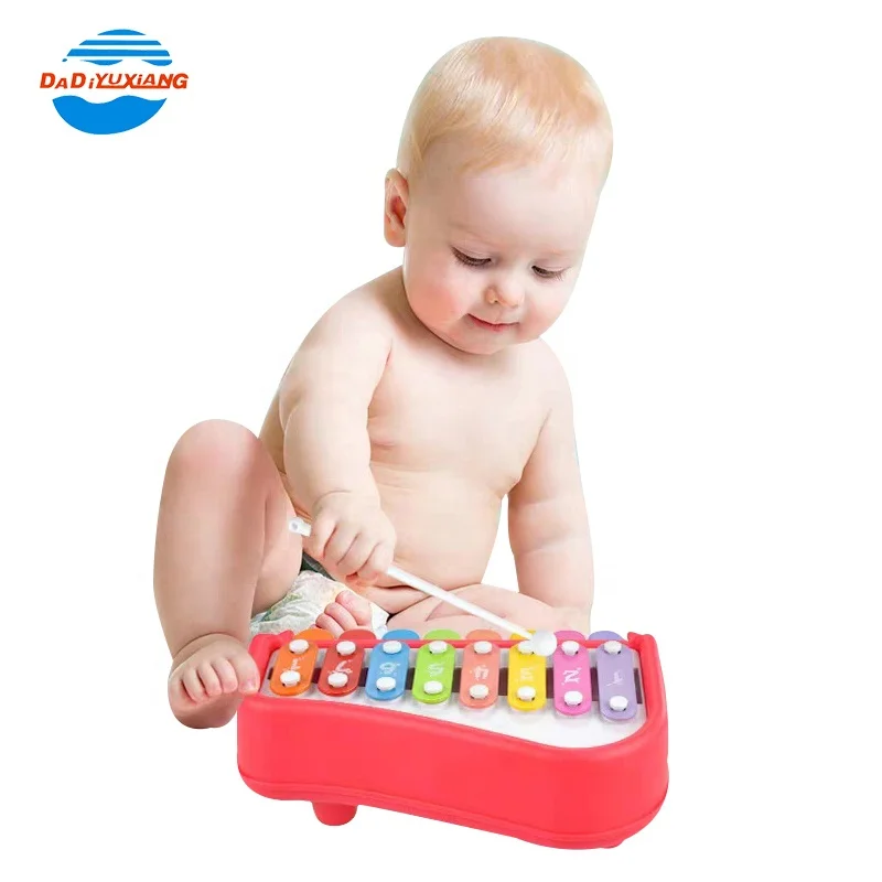 Xrten Jouet Musical Xylophone Knock Knock en Bois, Xylophone Jouets Knock Piano(8 Touches