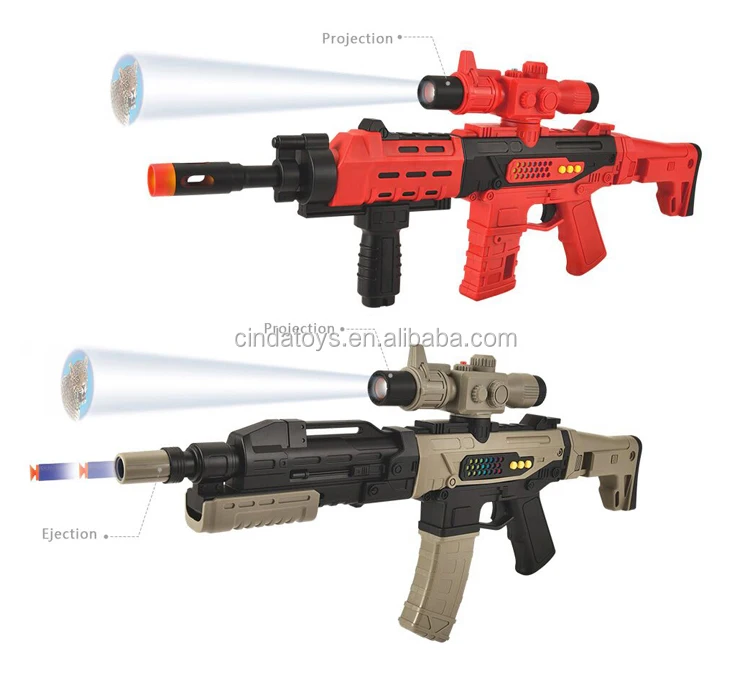 Diy магнитный Собранный пистолет с проекционными звуками и вспышкой, Электрический мягкий пистолет-пуля, игрушечный набор, пластиковый игрушечный пистолет для детей