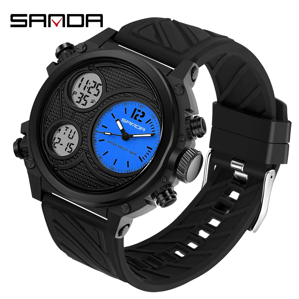 Sanda Top Brand Sports Men Watches Fashion Countdown Waterproof Led Digital  Watch Man Military Wristwatch Relogio Masculino 2125 - Digital Wristwatches  - Walmart.com