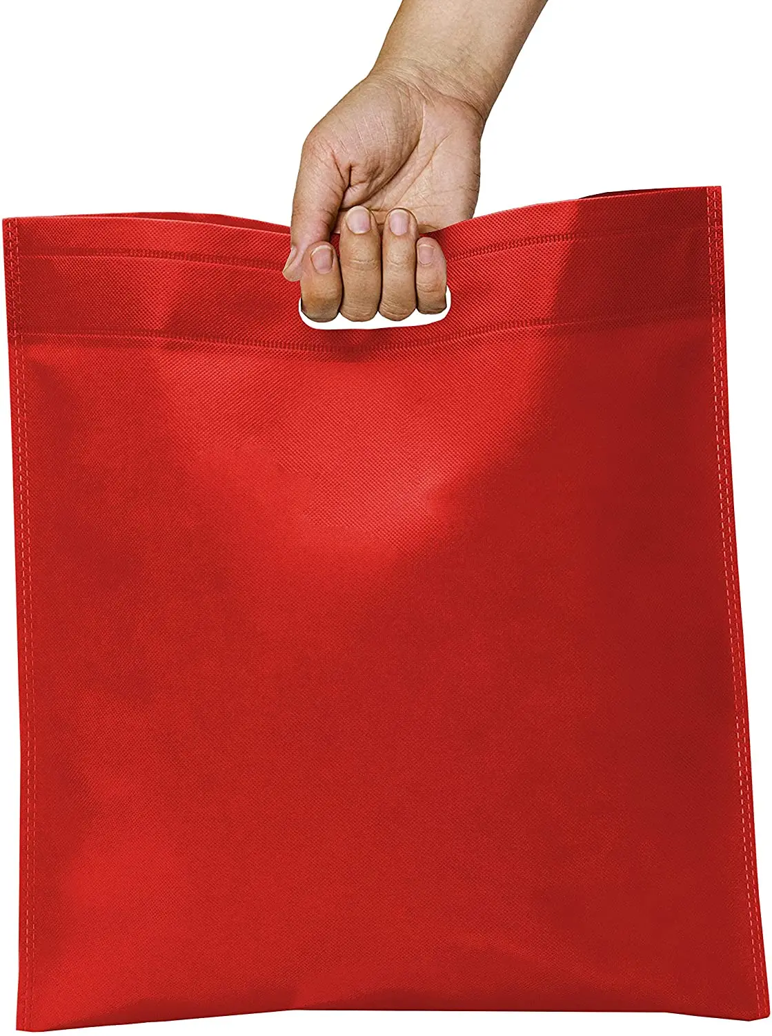 Non-woven Fabric Carry Shopping Bag Wholesale Professional Custom Eco-friendly Colorful Non Woven D-cut Bag factory