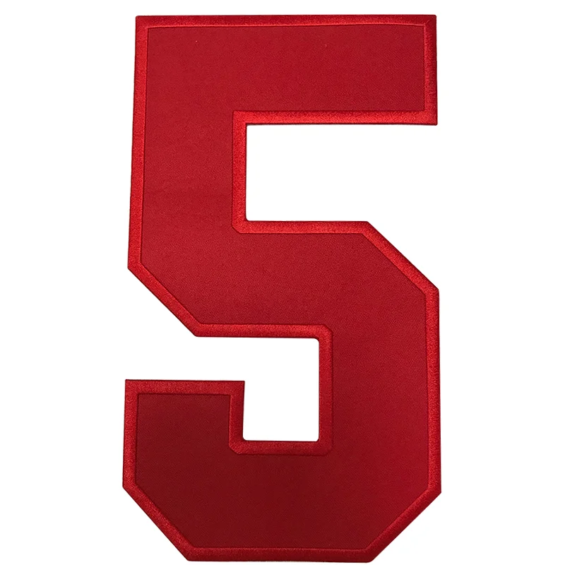 Custom Iron on Number Patch Wholesale Fabric Applique Embroidered Numbers Patch Letter Patches