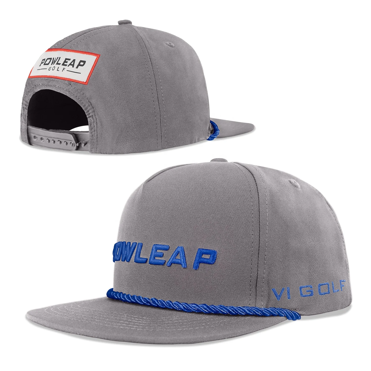 Customized Blank Polyester Nylon Rope Hat Wholesale Panel Gorra Snapback  Hats Embroidery With String Rope