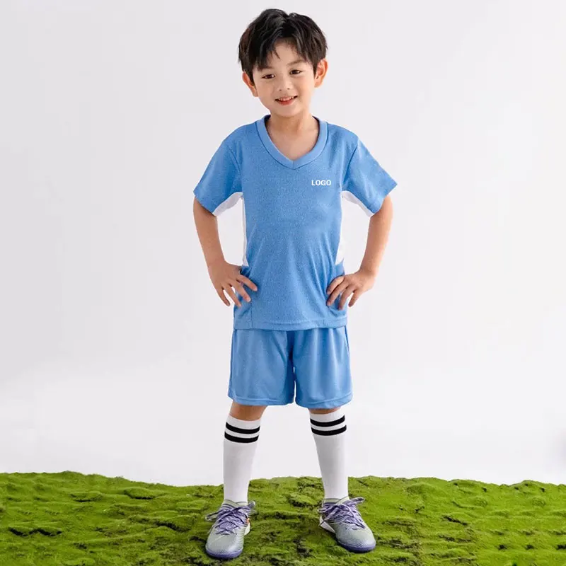 Source wholesale blue soccer jersey custom kids full football team kits on  m.