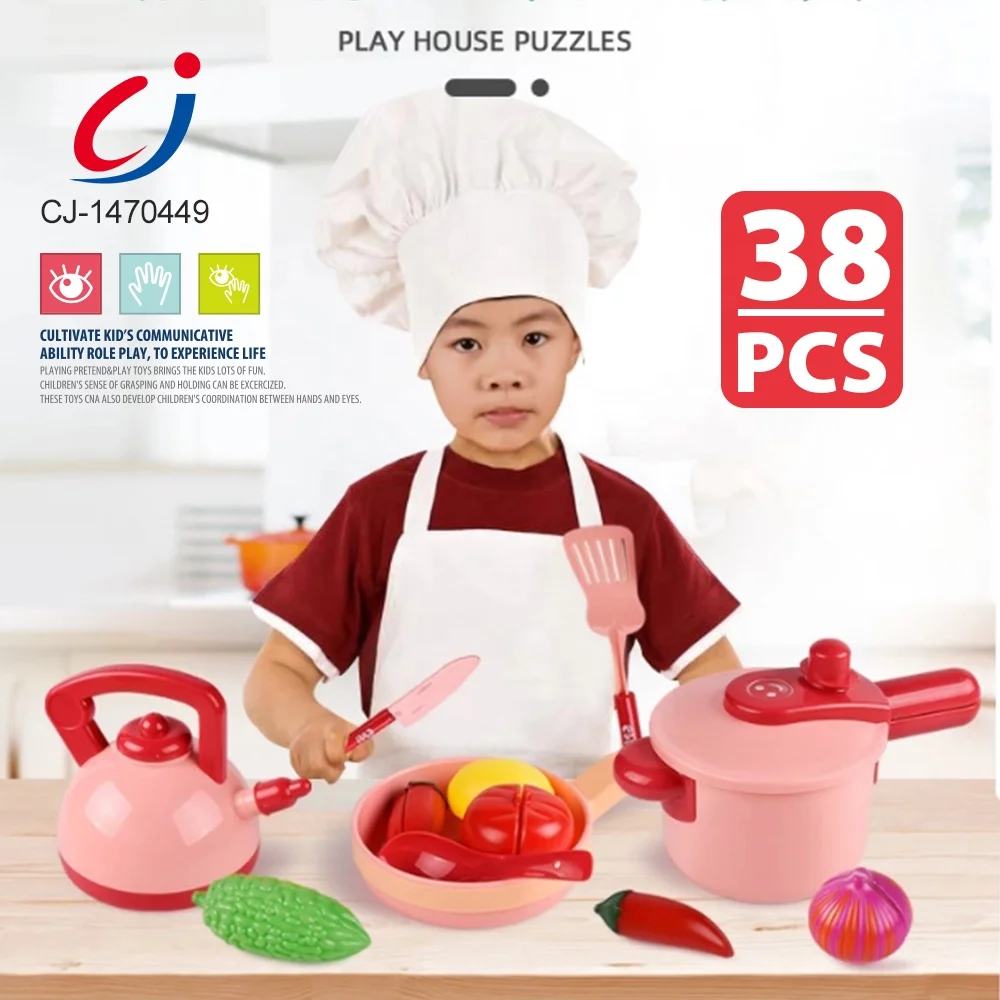Имитация кухонной утвари Chengji для ролевых игр, комплект для ролевых игр, детские пластиковые игрушки для готовки