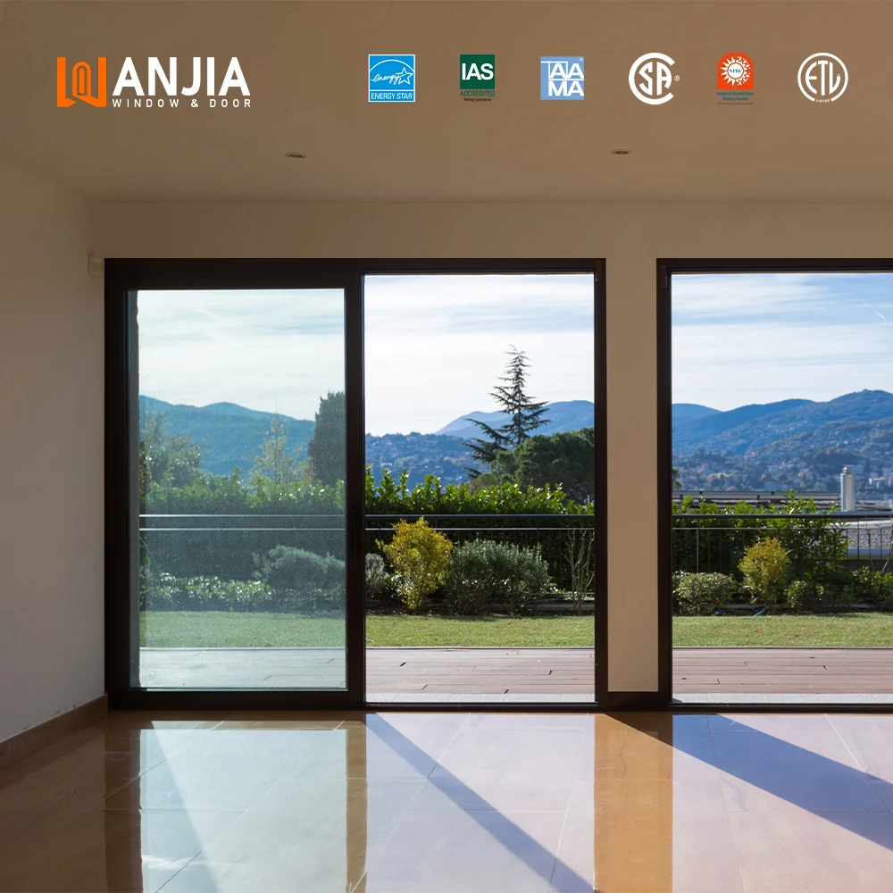 Minimalist Design Heavy Duty Sliding Door House Exterio Patio Aluminum Door Beautiful Balcony Sliding Glass Doors