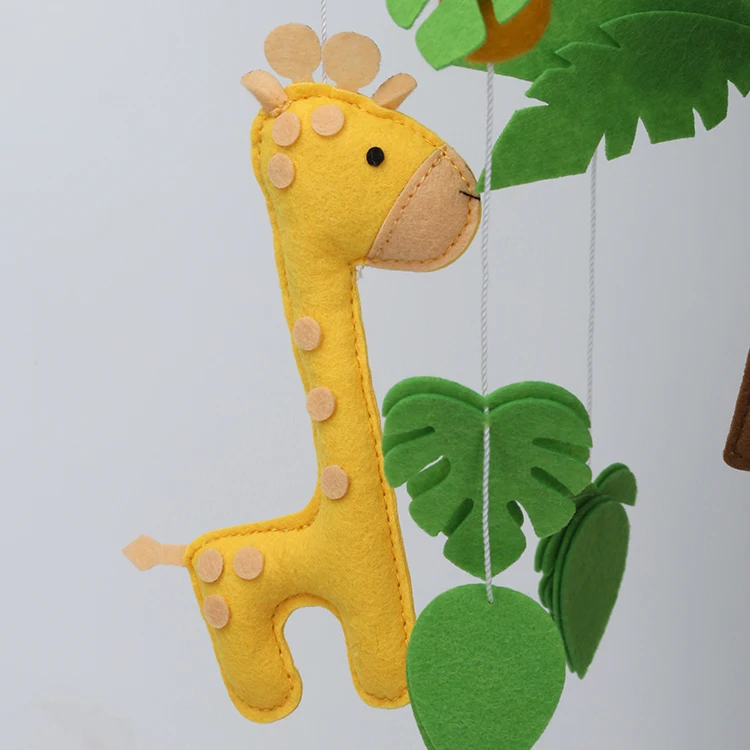 Лидер продаж, детская мобиль, войлочный погремушка, детский мобиль, войлочная кроватка, сафари, игрушки, экологичный подарок для будущей мамы