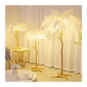 Room Vibe Corner   Luxury Modern Nordic Led Standing Arc Trees Light for Home Ostrich Modern Led Corner Feather Floor Lamp