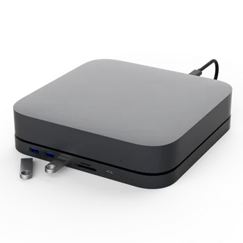 Gray MC25 M.2 HDD Case Card Reader for Apple Mac Mini M1/M2 - USB
