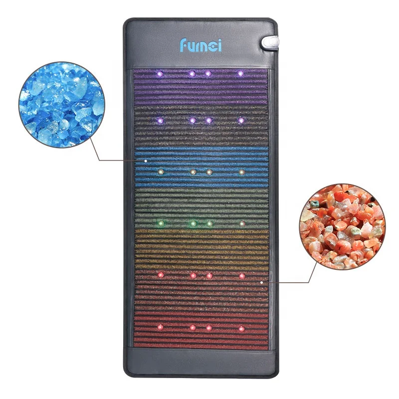 FUMEI 7 Crystal Stone Far Infrared Massage Red Light Therapy Pemf Mat 190*80CM LED Photon PEMF Amethyst Mat