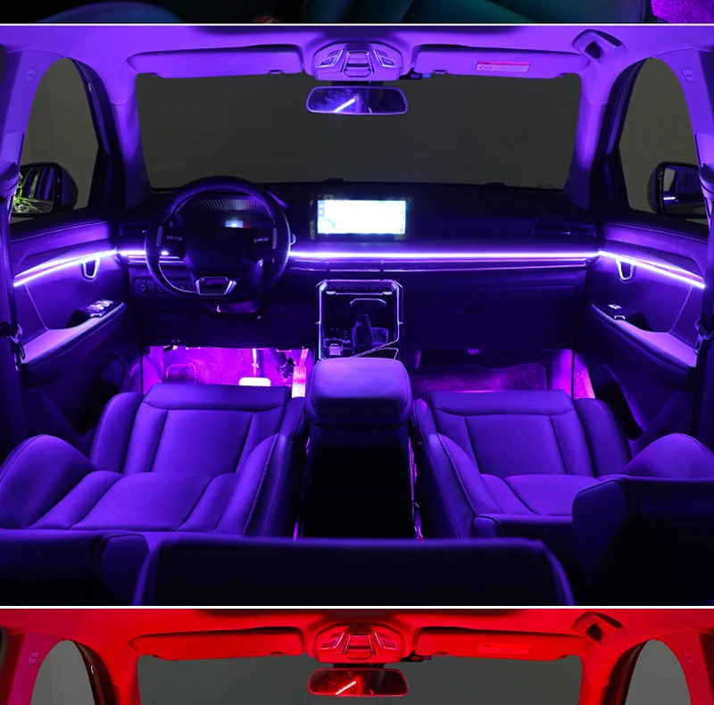 18 In 1 Full Color Neon Car Ambient Lighting Rgb 64 Universal Led