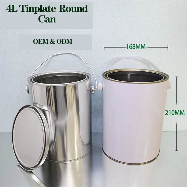 4l Empty Quart Paint Cans With Lever Lids Metal Paint Cans Tin Can Packing For Glue Coating