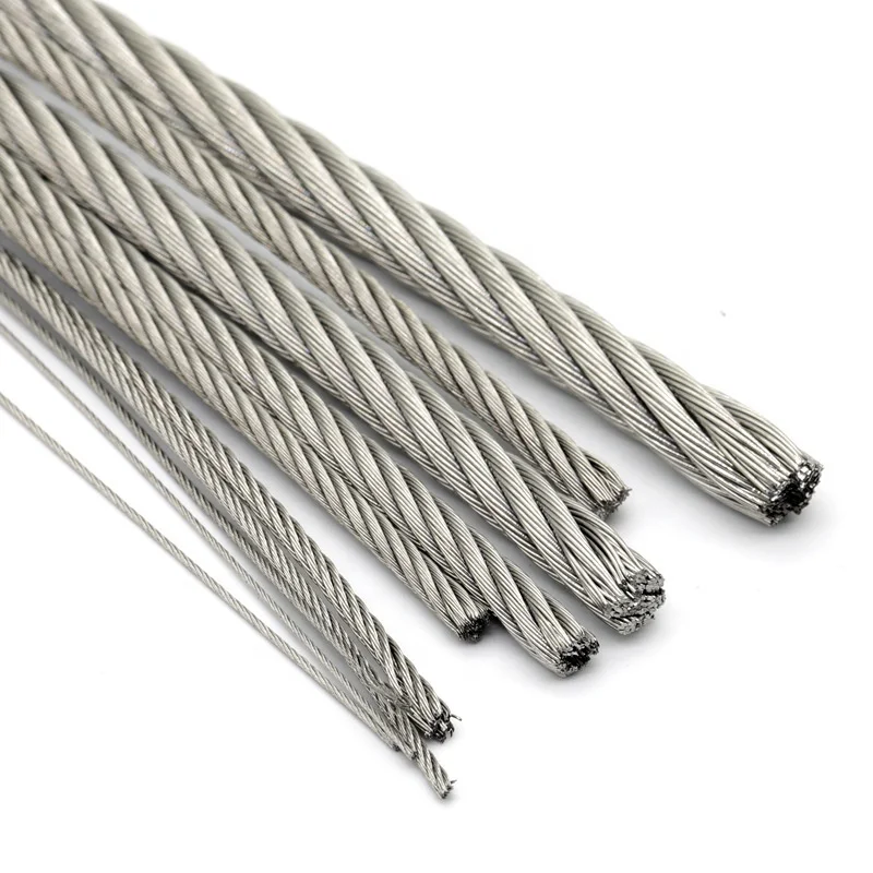Factory Direct High Quality China Wholesale 7x19 8mm 10mm 12mm 304 Stainless  Steel Wire Rope Customized Guardrail Fishing Line Wire Rope Cable $0.12  from Chongqing Honghao Technology Co.,Ltd