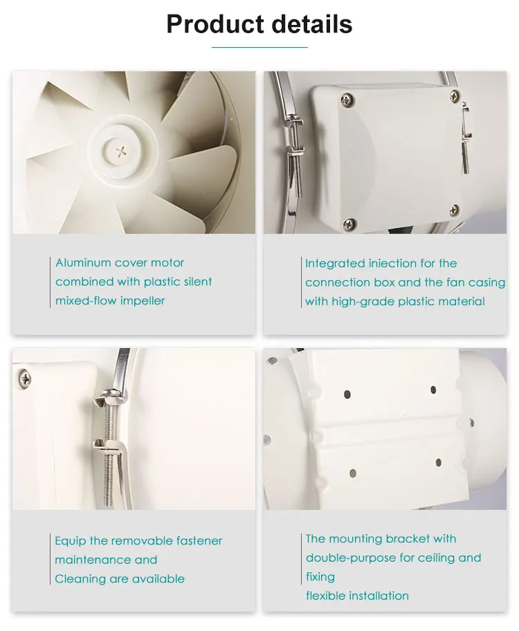 Flow Plastic Duct Fan, 220V, 220V~230V, Corded Electric - detail 12