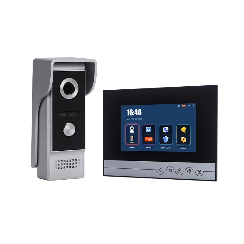 Plastic Intercom Button 9 Inch WIFI Video Intercom With IP65 Waterproof Grade 700TVL Camera ABS ...