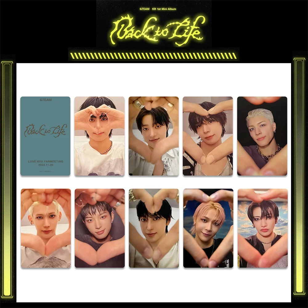 9Pcs/Set KPOP &TEAM Back to Life Mini Album Glossy Photocards JO