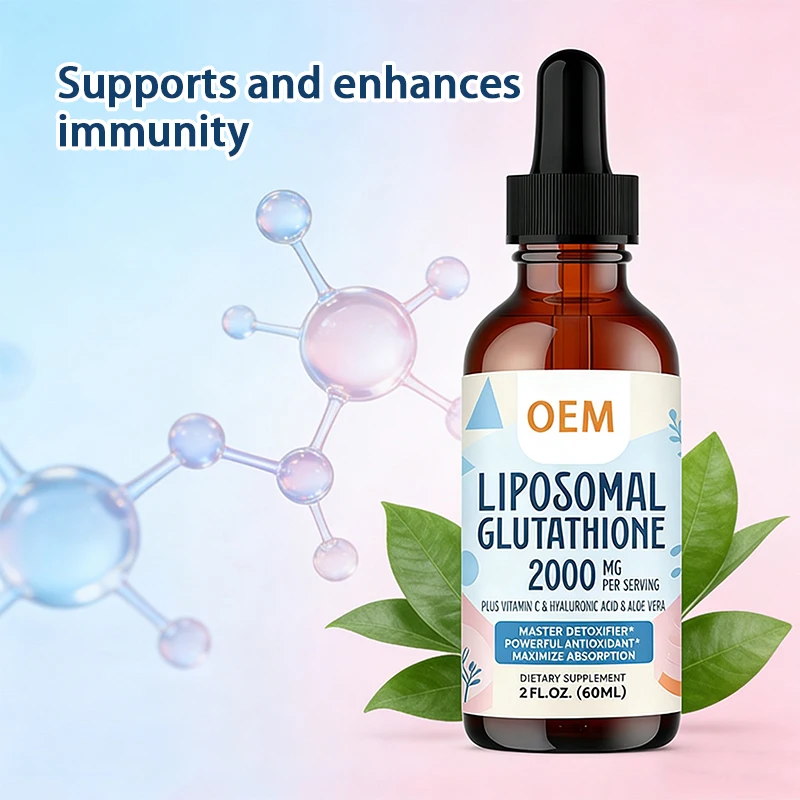 OEM Liquid Liposomal Glutathione Drops Supplement with Vitamin C for Skin