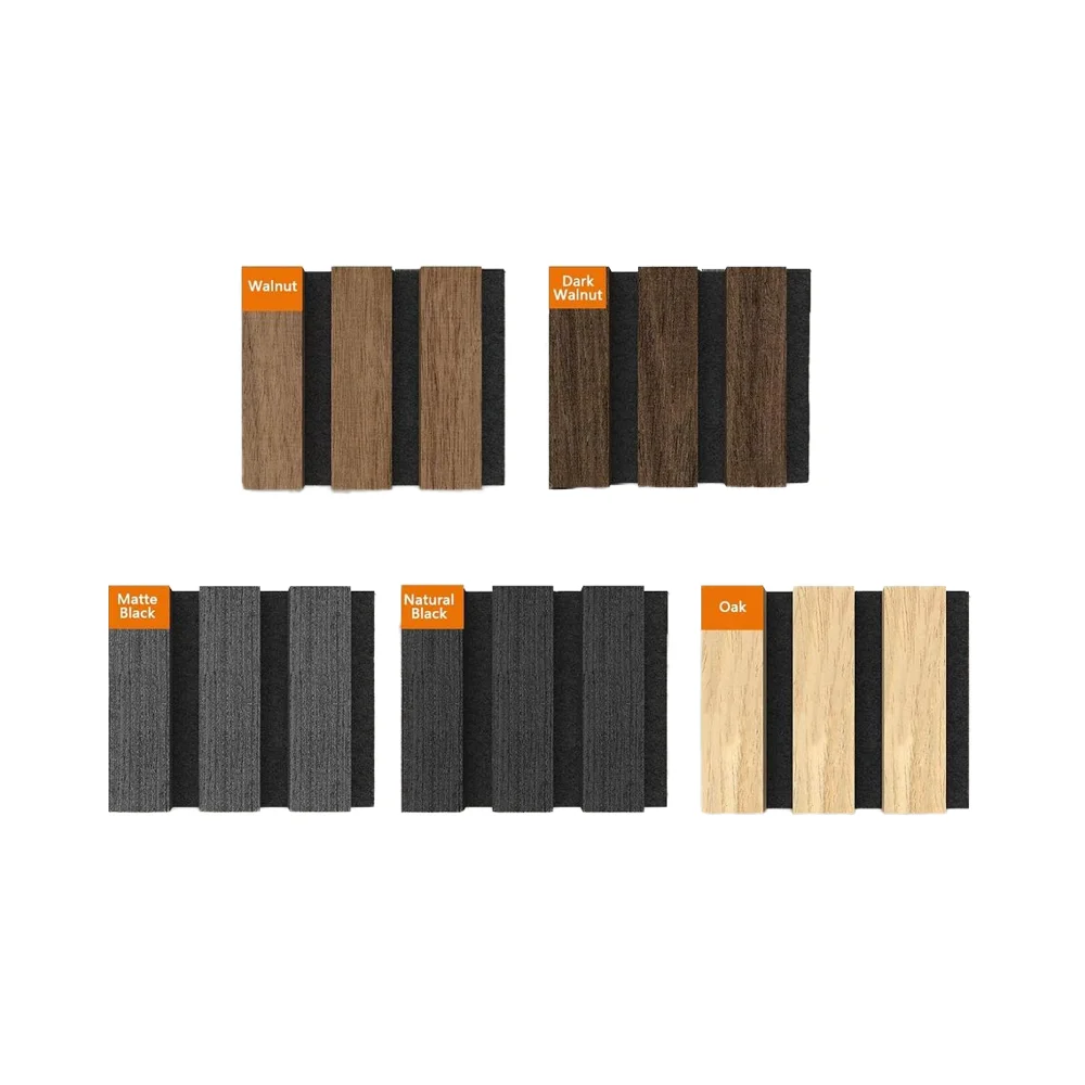 Yuan Yuan MDF Acoustic Slat Wood Panels Modern Design Interior Soundproof Decor Sample Pack