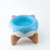 Blue cat donut-bamboo rack