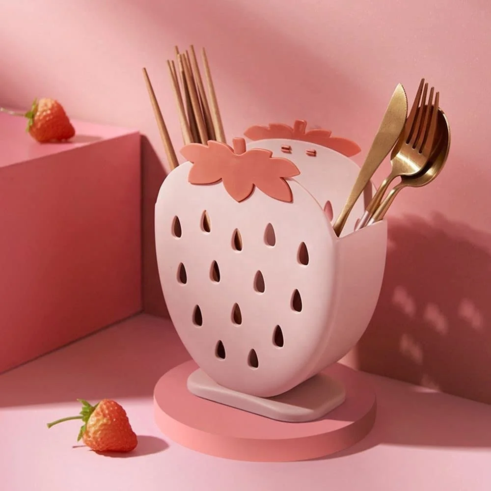 Kawaii Strawberry Utensil Holder - Limited Edition  Strawberry kitchen,  Cute strawberry, Cute kitchen