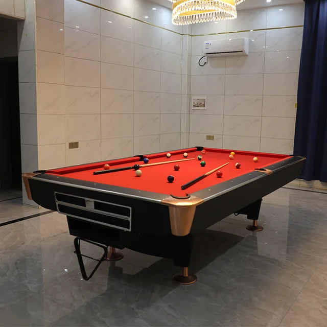 Professional Tournament Billiard Tables 8ft/9ft Slate Top Solid Wood  Pool Tables With Auto Ball Return Nine Balls