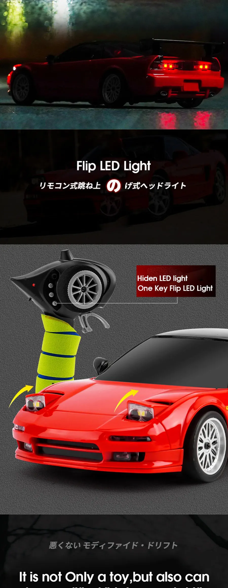 LDRC 1803 1/18 NSX RTR 2.4G Proportional RWD ESP Gyro Led Lights