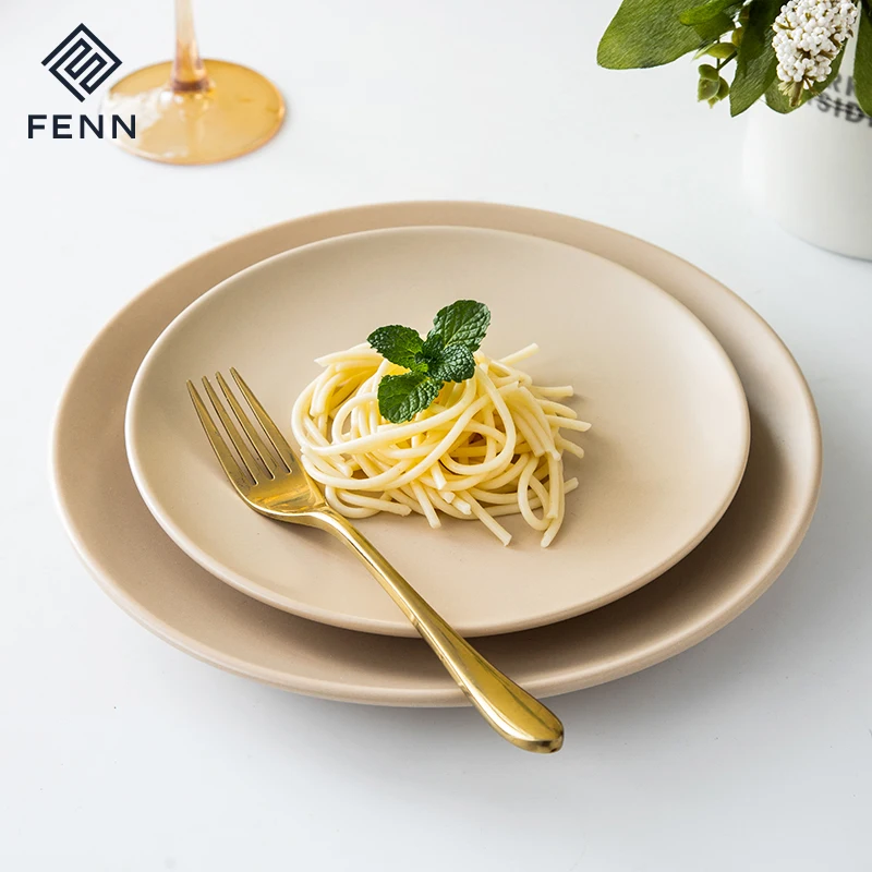 European Style Multicolorful Glaze Round Shape Customized Ceramic Dessert Salad Dishes Custom