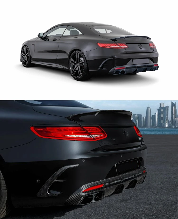 W223 Carbon Fiber Rear Spoiler Wing B Style Rear Wing S63 Coupe Duck