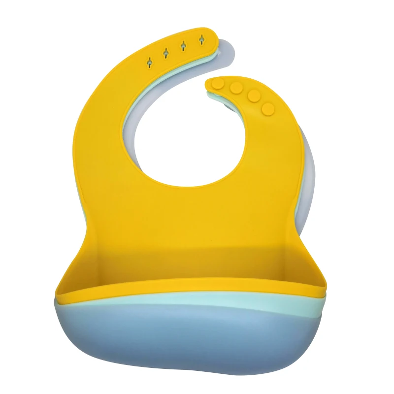 Пользовательские многоразовые еда-класс Новорожденный ребенок регулируемый водонепроницаемый детские нагрудники силиконовые