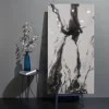 Mármol de tinta blanca y negra