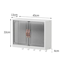 Bathroom storage rack for clothes waterproof wall hanging perforation-free storage box