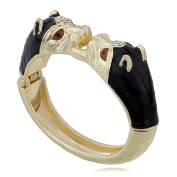 KAYMEN Creative New Fashion Light Luxury Women's Bracelet Gold Plated Animal Shape Popular Jewelry Cuff Bracelet