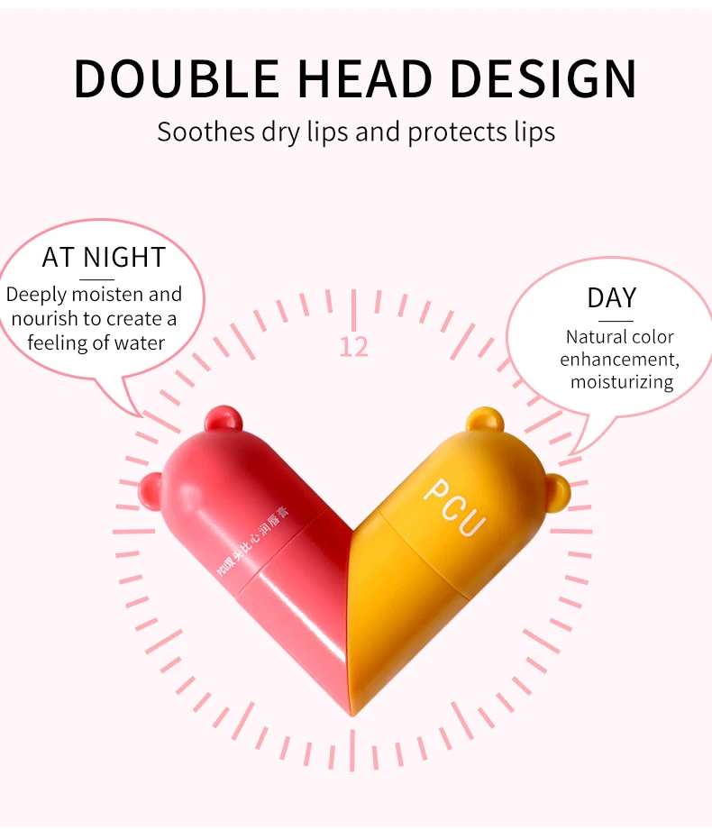 Double Effect Moisturizing Day And Night Lip Balm Repair Exfoliating