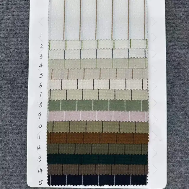 jiexingtextile Custom Sustainable Twill Yarn-Dyed Shirt Fabric Stain-Resistant Uniforms Woven Technique