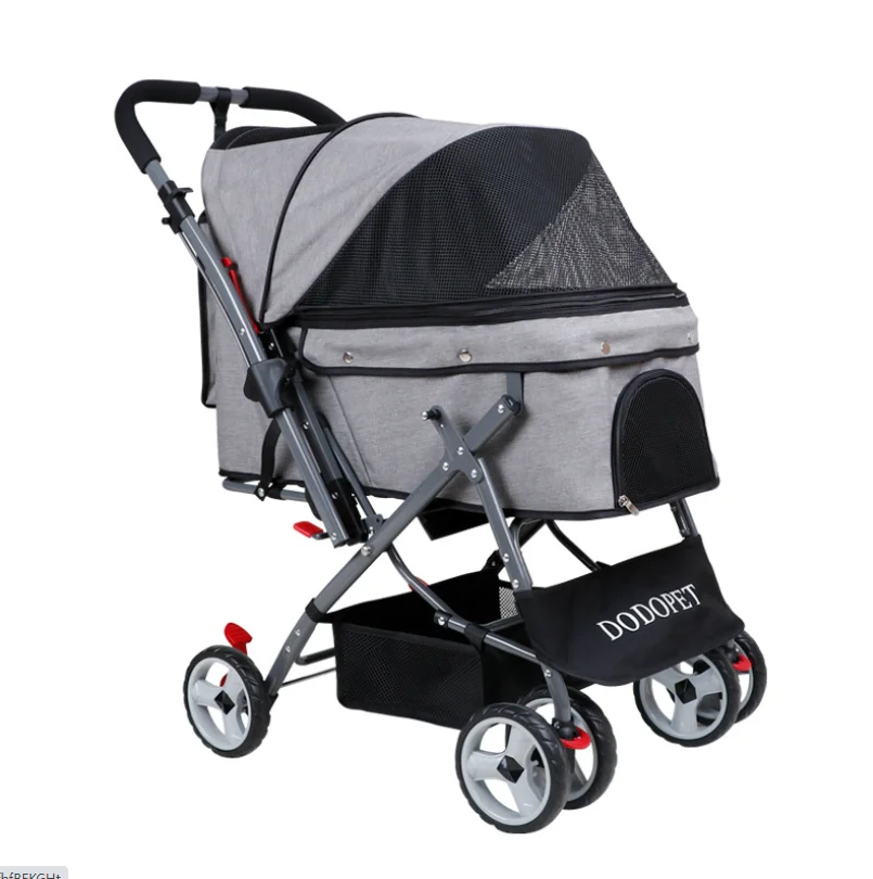 25kg Large Wheels Luxury Easy One-Hand Fold Travel Pet Stroller