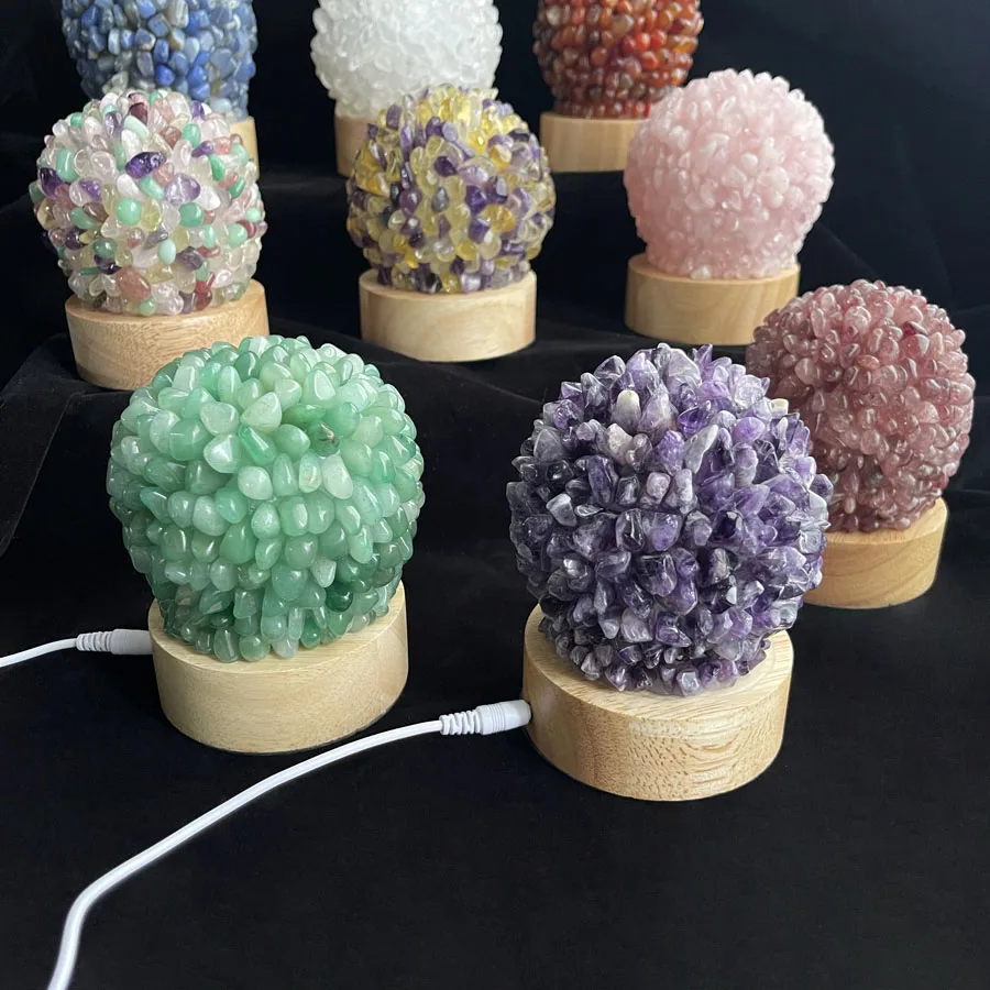 Высококачественная кристаллическая настольная лампа из натурального камня роскошные современные перезаряжаемые светодиодные лампы для