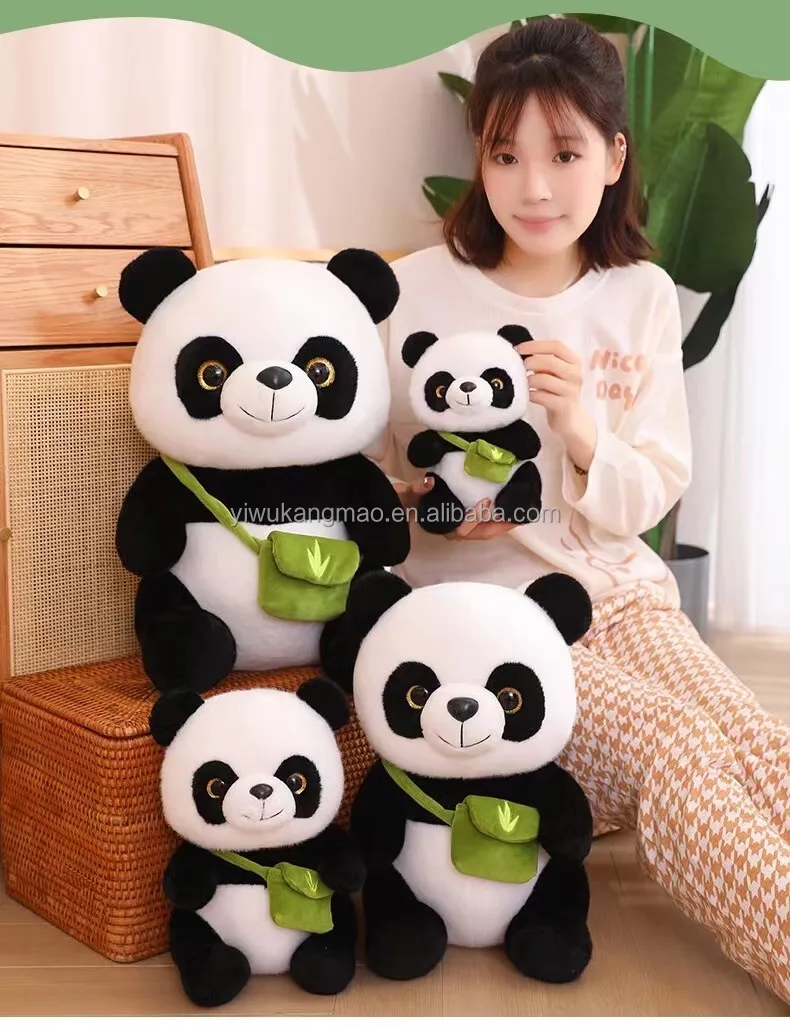 Custom Plush Stuffed Cute Pandas Bear For Kids Gift Giant Soft Doll ...