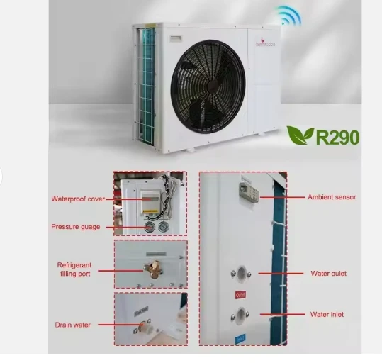 10KW & 15KW Electric Air Source Heat Pump EVI Metal Housing for Hotel Floor Heating & Warm Water Certified for Warmth Efficiency