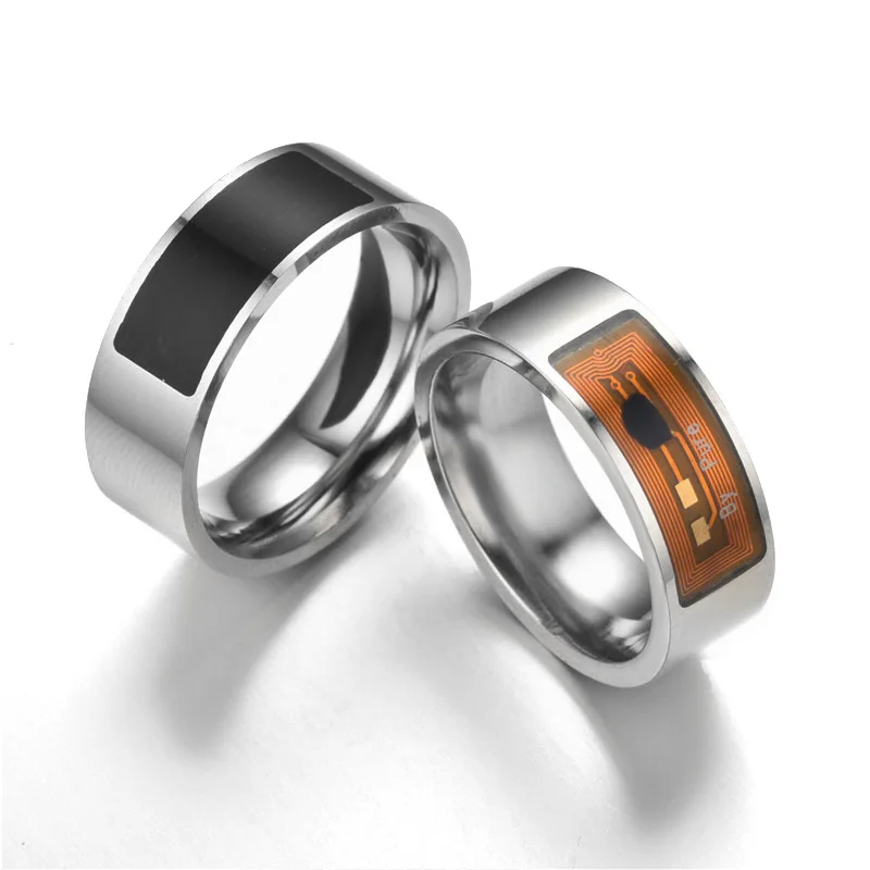 Smart Ring Intelligent Stainless Steel Multifunctional Digital Jewelry Heart Pattern Waterproof Mobile Phone Moon Rings