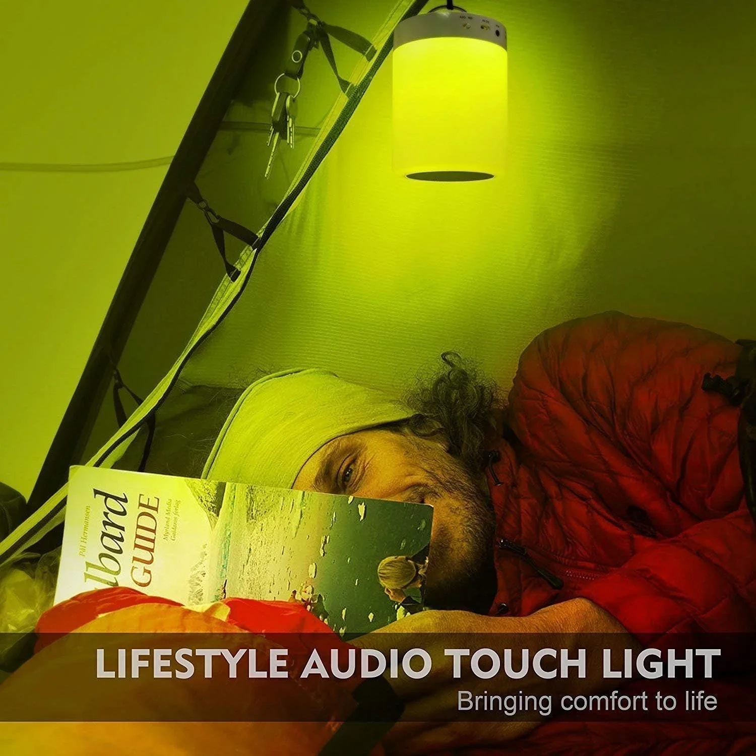 LED Speaker with Touch Sensitive Light Outdoor Portable Sound Box Suitable for Night Beach Bicycles Students Gifts