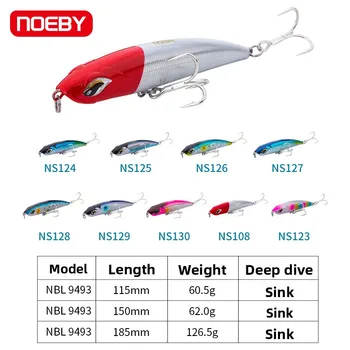For Nobby Sinking Pencil Hard Bait ABS 115mm/605g Submerged Luya Bait for Saltwater Fish Sea Fishing Boat Use Without Hooks – Pencil – view 3