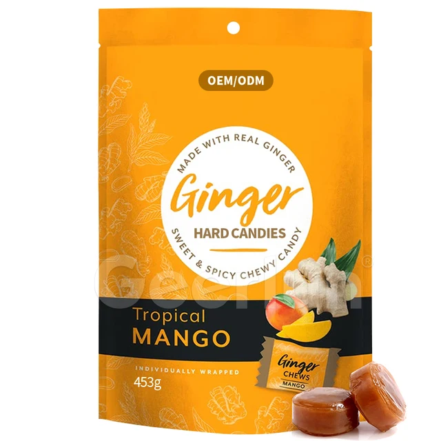 Private Label Best Selling Ginger Chew Support Nausea And Digestion Aid Ginger Slimming Hard Candy