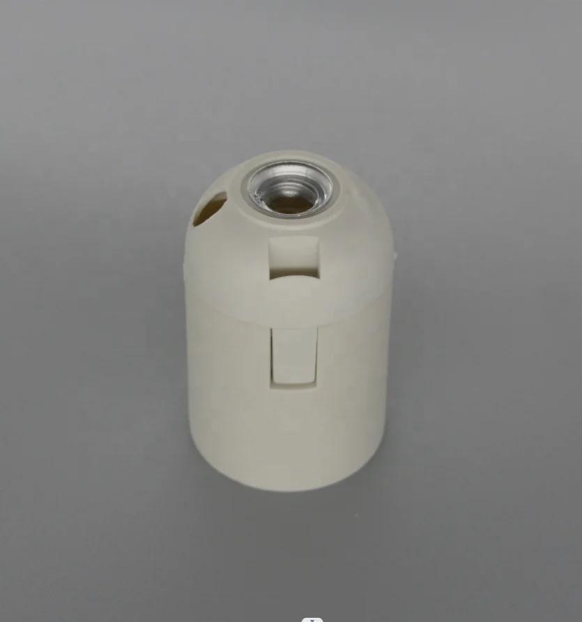E26-RC-27 White Culus Approved Plain Plastic Edison Screw Lamp Holder for Pendant Light