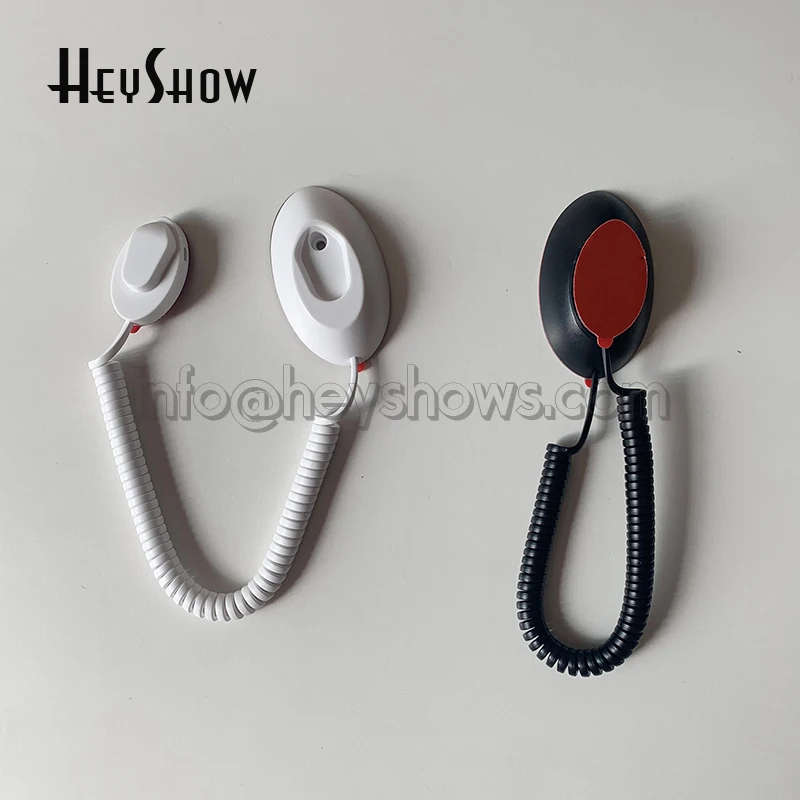 Magnetic Anti-Theft Mobile Phone Security Display Cable Holder with ABS Material Spiral Chain Pull for Retail Shaver Cell Phone