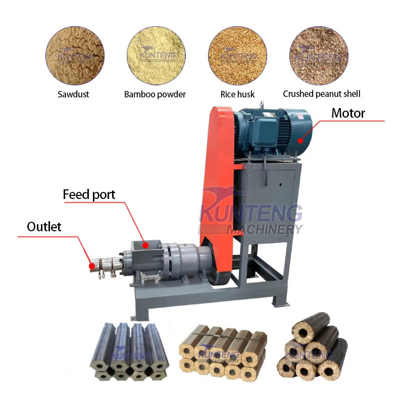 Cheap Corn Stalk Briquette Making Machine Chicken Manure Biomass Briquetting Extruder Press Machine for Bbq Charcoals Briquettes