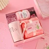 [Pink] ceramic cup + soap + towel
