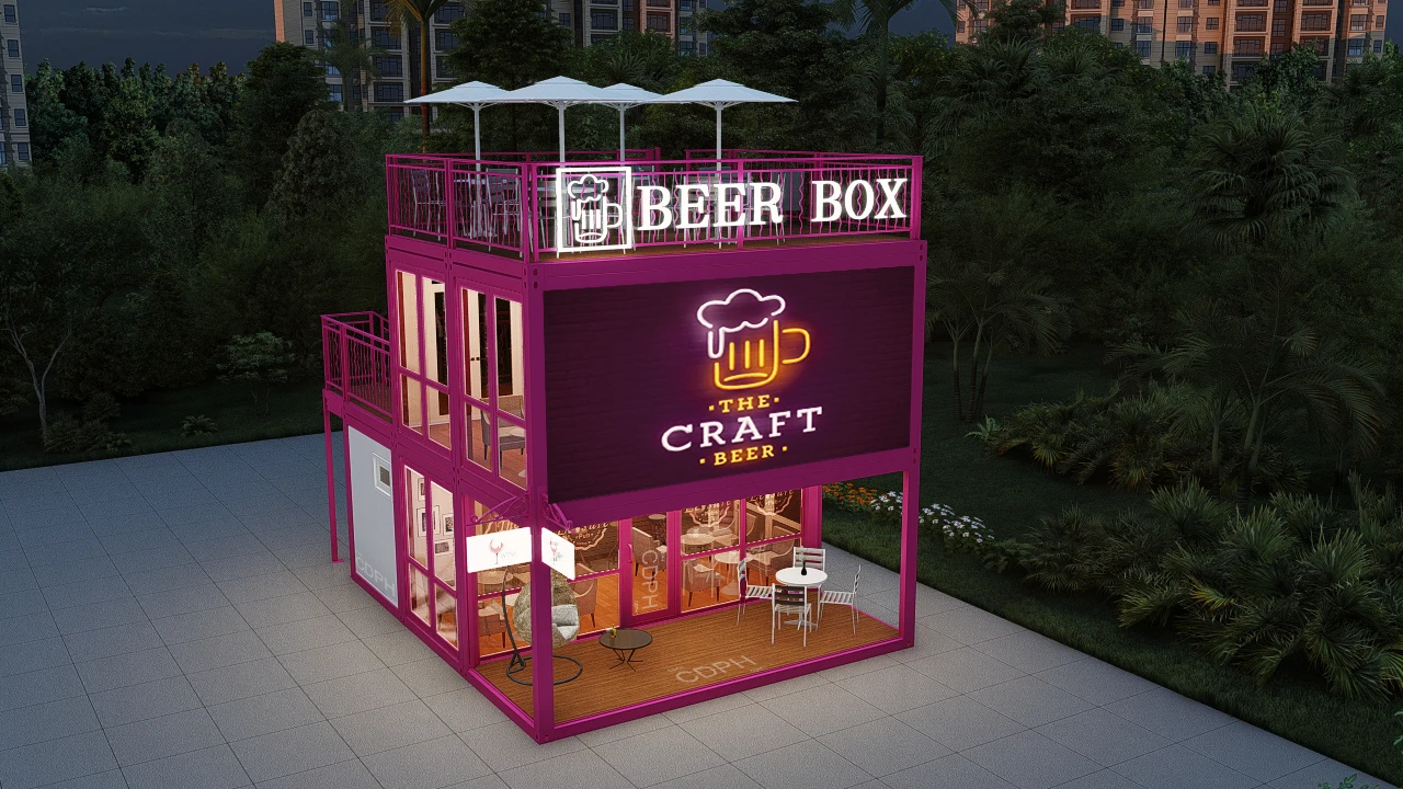 Customized Design Modified Prefab Shipping Container Cafe Bars Pop up Prefabricated Coffee Shop