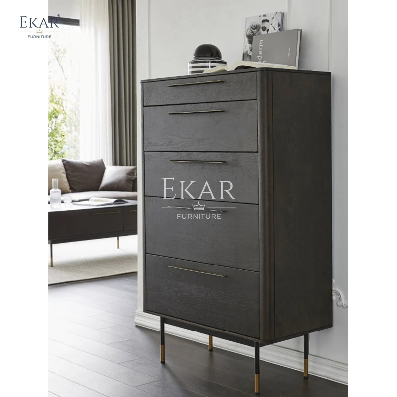 product new design modern bedroom black chest of drawers-62